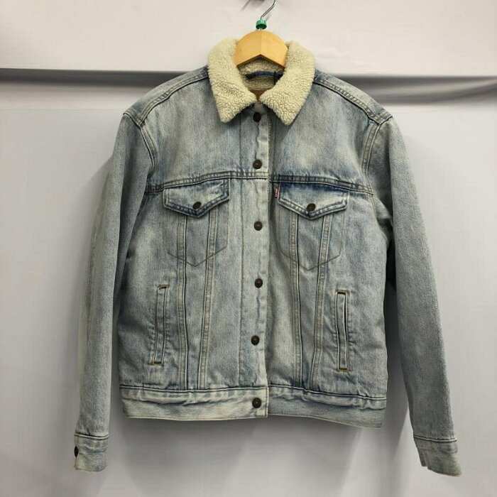 【中古】LEVI'S リーバイス ×ディズニー 90周年 トラッカージャケット M 水色 内ボア ミッキー インディゴ [240010325157][10]