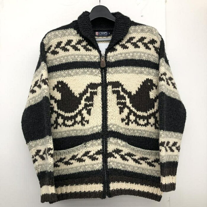 【中古】CHAPS RALPH LAUREN チャップス ラルフローレン カウチンニット 鳥 サイズM[66]