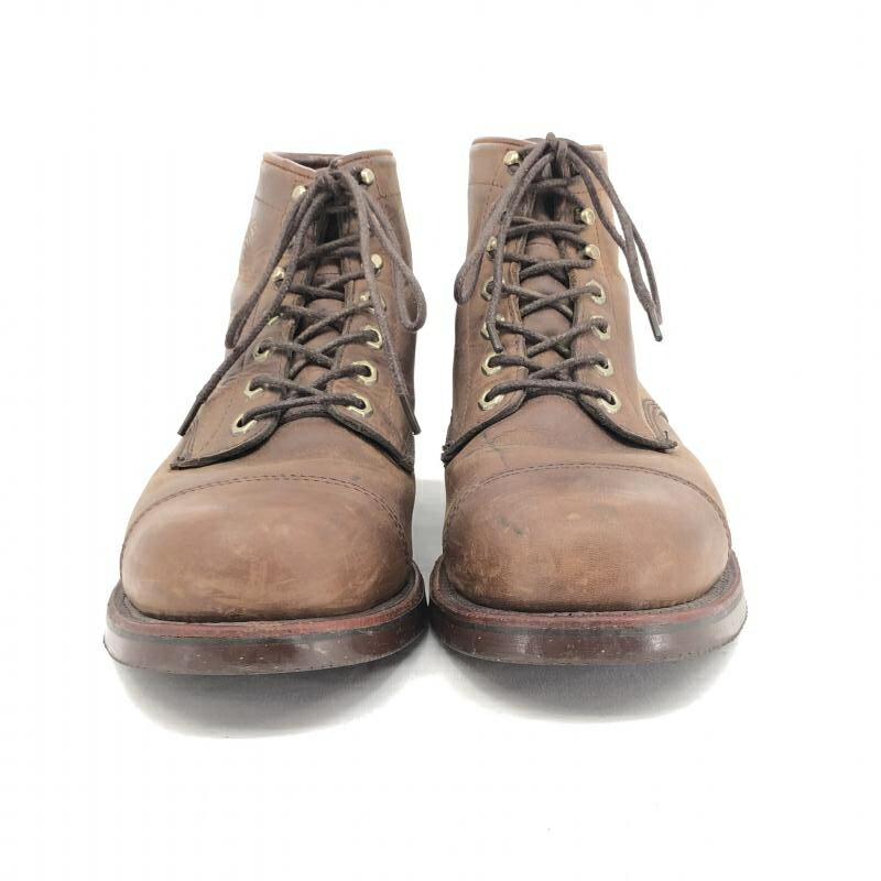 【中古】Chippewa L.L.Bean別注 ワークブーツ サイズ10　メンズ　ブラウン アメリカ製　チペワ エルエルビーン[17]