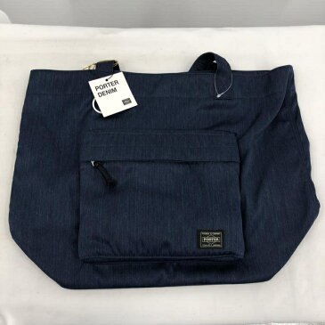 【中古】PORTER デニムトートバッグ タグ付き メンズ ネイビー 日本製 892-15100 吉田カバン ポーター[17]