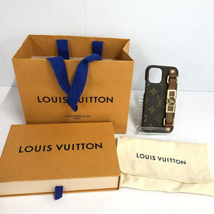 【中古】LOUIS VUITTON ルイ・ヴィトン M69782 バンパードフィーヌ モノグラム 茶 iPhone 12/12PRO スマホケース[10]