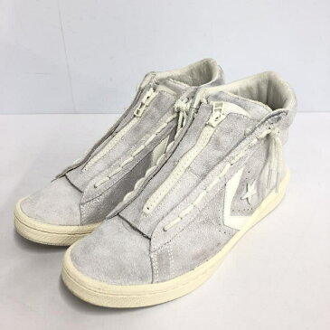 【中古】CONVERSE コンバース × NONNATIVE ノンネイティブ プロレザー 26cm ライトグレー PRO LEATHER HI[10]