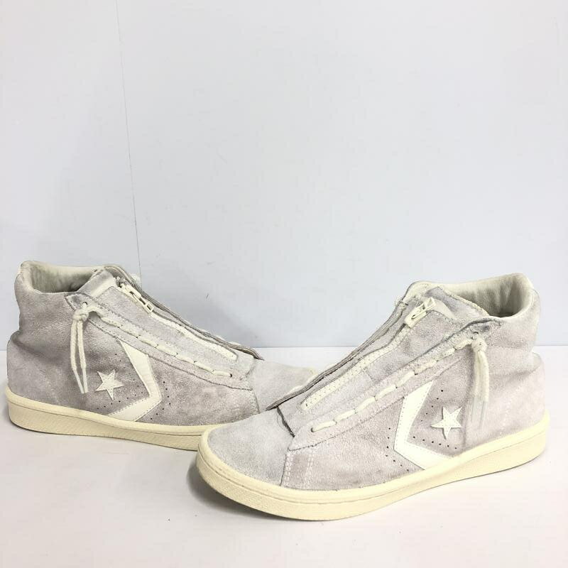 【中古】CONVERSE コンバース × NONNATIVE ノンネイティブ プロレザー 26cm ライトグレー PRO LEATHER HI[10]