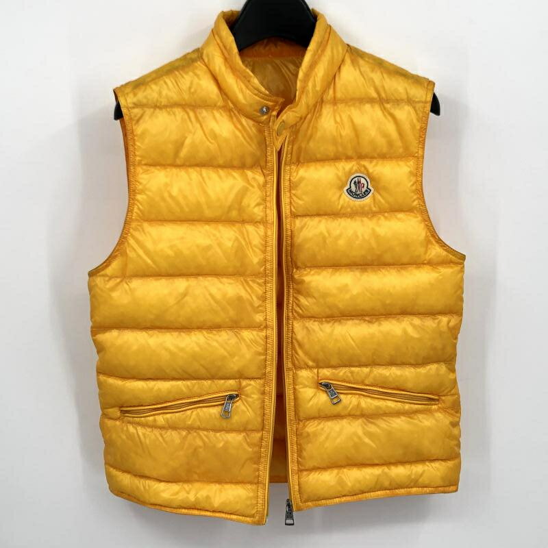 【中古】MONCLER GUI ギュイ ダウンベスト イエロー　サイズ0　モンクレール[17]