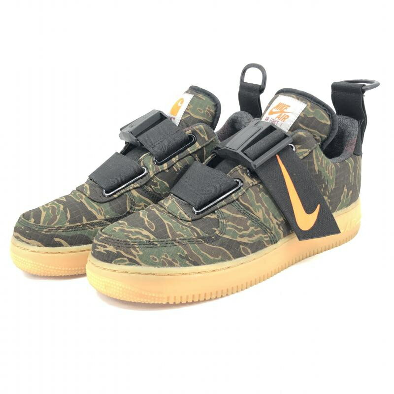 【中古】NIKE×Carhartt WIP AIR FORCE 1 UTILITY CAMO エアフォース 1 ユーティリティ ロー サイズ28cm AV4112-300 ナイキ×カーハート[17]