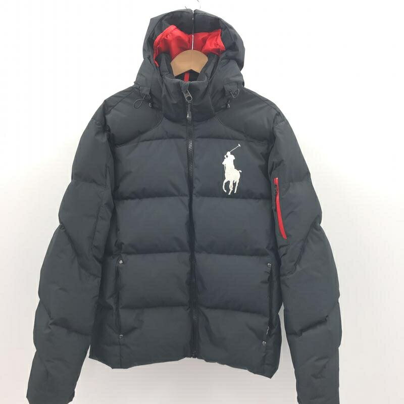 【中古】POLO　RALPH LAUREN ポロ ラルフローレン ダウンジャケット M 黒 ビッグポニー[10]