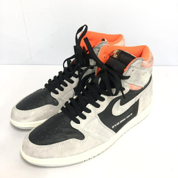 【中古】NIKE ナイキ 555088-018 AIR JORDAN 1 RETRO HIGH OG 29cm グレー 黒 NEUTRAL GREY ジョーダン[10]