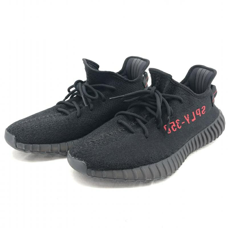 【中古】adidas YEEZY BOOST 350 V2 CORE BLACK イージー ブースト 350 V2 ブラック/レッド サイズ28.5cm CP9652 アディダス[17]