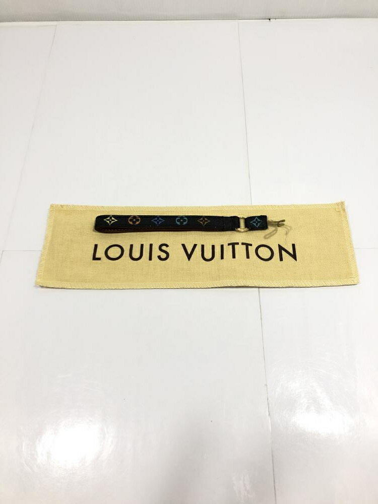 【中古】LOUIS VUITTON ルイ・ヴィトン M92598 モノグラム マルチカラー ブラック ドラゴンヌテレフォンヌ ストラップ R-C[24]