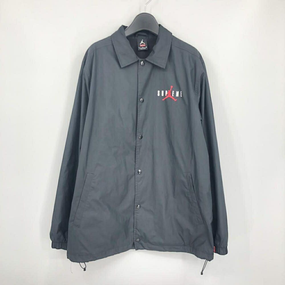 【中古】Supreme×NIKE 15AW コーチジャケット メンズ アウター ブラック サイズL シュプリーム×ナイキ[17]