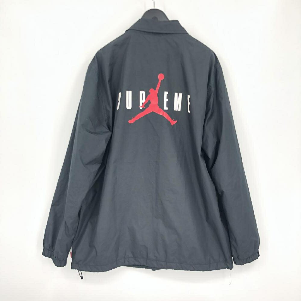 【中古】Supreme×NIKE 15AW コーチジャケット メンズ アウター ブラック サイズL シュプリーム×ナイキ[17]