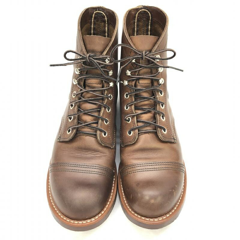 【中古】RED WING アイアンレンジャー #8111 メンズ ブーツ ブラウン アメリカ製 サイズ26.0cm レッドウィング[91]