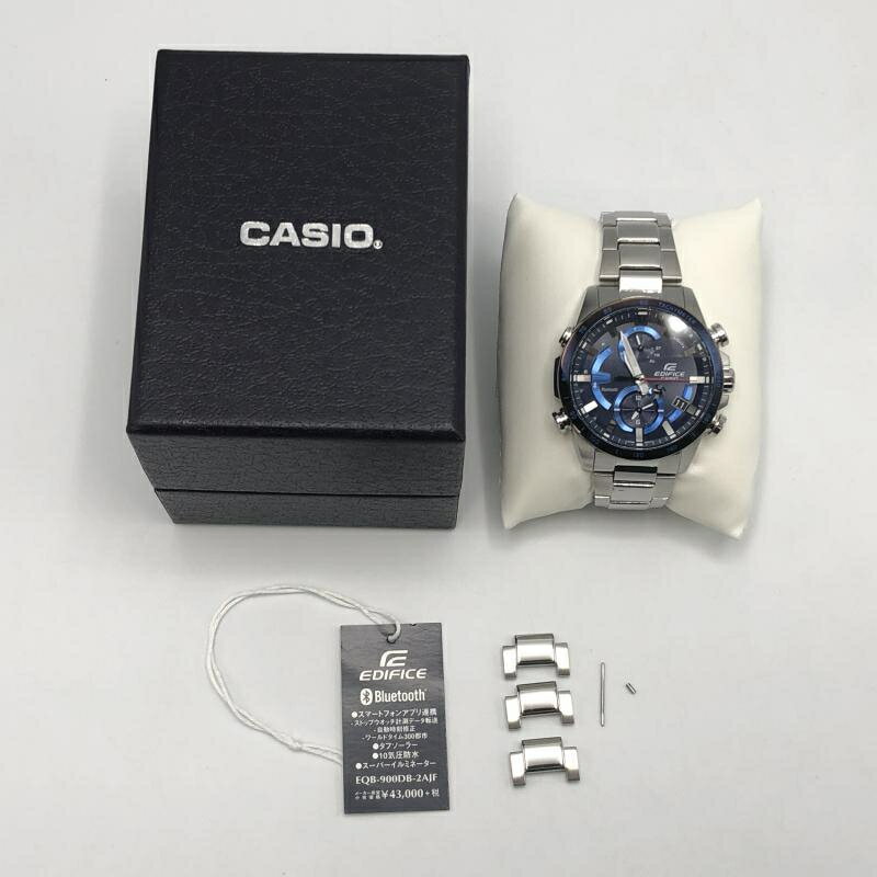 【中古】CASIO カシオ EDIFICE EQB-900 シルバー タフソーラー エディフィス[10]