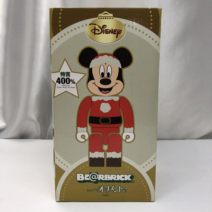 【中古】BE@RBRICK BE@RBRICK オーナメントくじ クリスマス 特賞 ミッキーマウス 400% サンタver ベアブリック ディズニー[19]