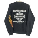 【中古】80s JERSEEZ HARLEY DAVIDSON スウェット サイズM ブラック ヴィンテージ ジャージーズ[17]