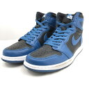 【中古】NIKE AIR JORDAN1 Dark Marina Blue エア ジョーダン1 ダークマリーナブルー サイズ27cm 555088-404 ナイキ[17]