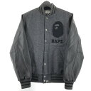 yÁzA BATHING APE ~ UNDEFEATED Virsity Jacket TCYM O[ ubN AxCVOGCv[17]