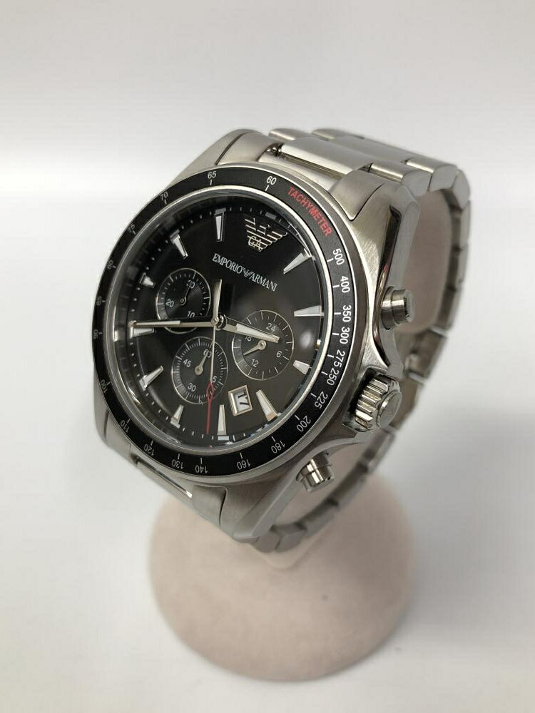 【中古】EMPORIO ARMANI AR-6098 クロノグラフ(予備コマ無し) エンポーリオ アルマーニ[24]