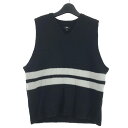 【中古】STUSSY BRUSHED MOHAIR VEST サイズS ブラック ベスト ステューシー[17]