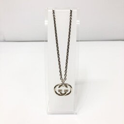 【中古】GUCCI 190484 ダブルG シルバーネックレス チェーン グッチ [24]