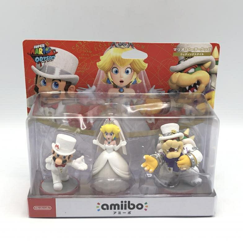 【中古】任天堂 amiibo マリオ・ピーチ・クッパ ウェディングスタイル トリプルウェディングセット[10]