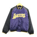 【中古】NIKE × LAKERS スタジャン L パープル ブラック ナイキ レイカーズ 10