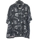 【中古】FCRB HAWAIIAN SHIRT サイズL ブラック FCRB-190072　半袖シャツ　エフシーレアルブリストル[17]