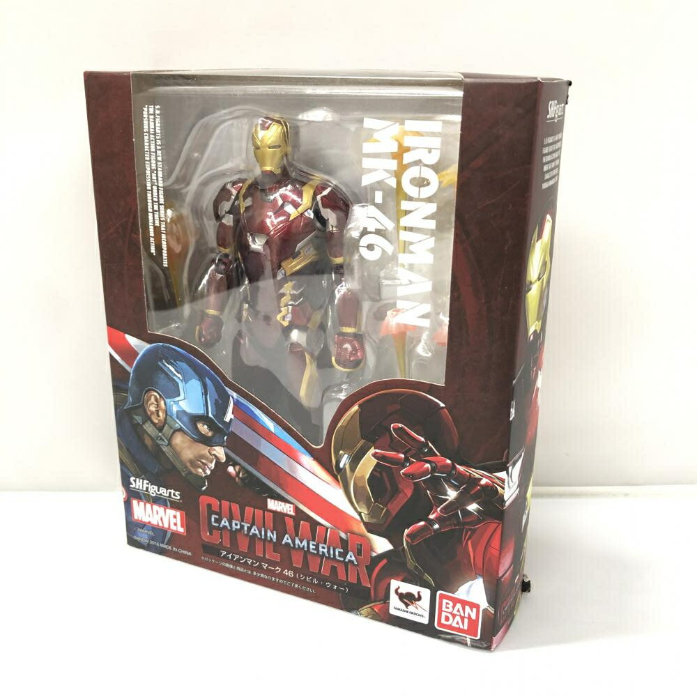 【中古】開封品 バンダイ .H.Figuarts アイアンマン マーク46 シビル ウォー/キャプテン アメリカ 15