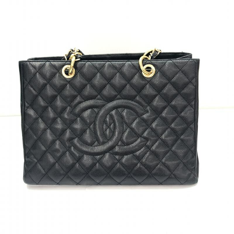 【中古】CHANEL キャビア トートバッグ R-B[91]