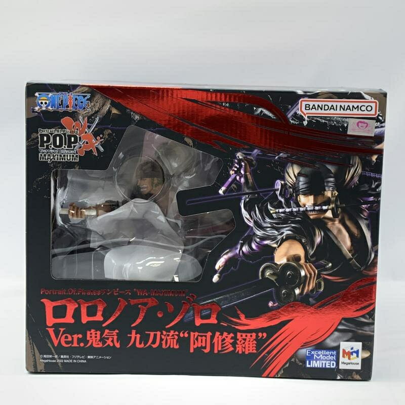 【中古】開封)メガハウス Portrait.Of.Pirates WA-MAXIMUM ロロノア・ゾロ Ver.鬼気 九刀流 “阿修羅”[19]