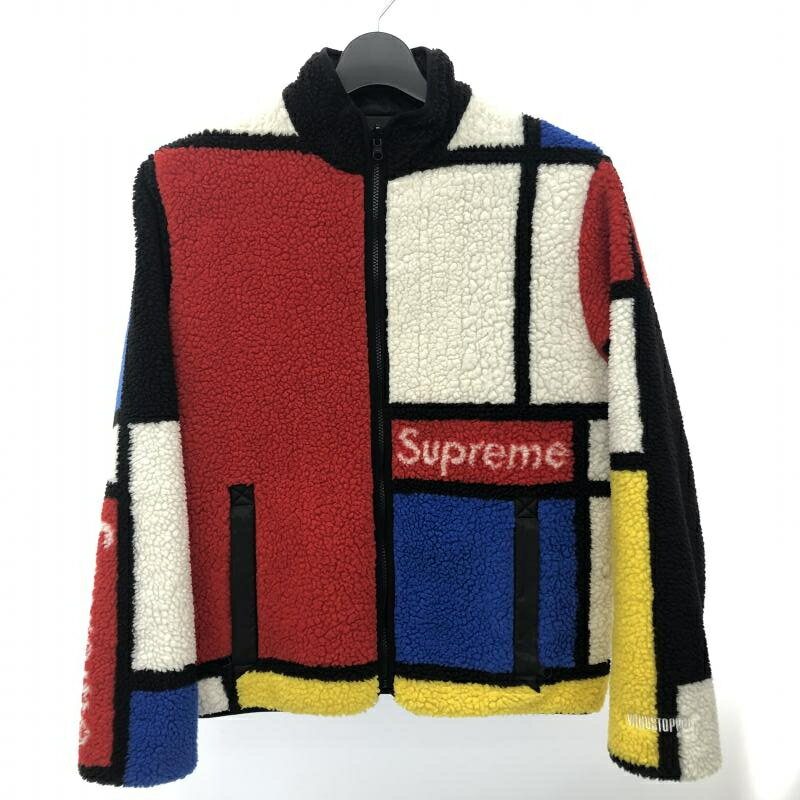 yÁzSupreme@20AW@Reversible Colorblocked Fleece jacket@M@Vv[@t[X[66][240066128171]