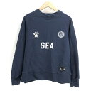 【中古】KELME × wind and sea CREW NECK SWEAT スウェット S ネイビー ケレメ × ウィンダンシー[10]