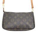 【中古】LOUIS VUITTON モノグラム ポシェット・アクセソワール M51980 ブラウン ルイヴィトン[17]