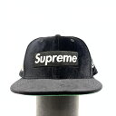 yÁzSUPREME Velour Box Logo New Era 7 5/8 BLACK 60.6cm Vv[ j[G[92]