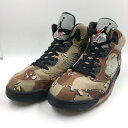 【中古】NIKE×Supreme 2015AW AIR JORDAN5 RETRO デザートカモ サイズ：28.5cm 824371-201 ナイキ シュプリーム ジョーダン[24]