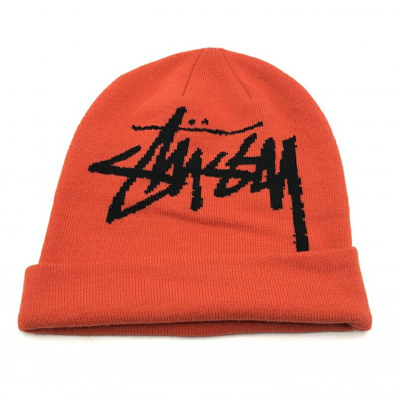 【中古】STUSSY ビーニー ニット帽 オ