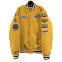 【中古】LAKERS スタジャン サイズM イエロー レイカーズ 17