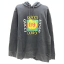 【中古】GUCCI　ヴィンテージロゴプルオーバーパーカー　XL　グッチ[92]