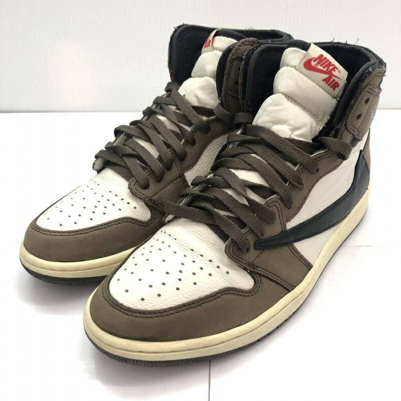 【中古】Travis Scott×Nike Air Jordan 1 Retro High OG Sail/DarkMocha サイズ28cm CD4487 100 91