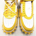 【中古】NIKE×OFF-WHITE AIR FORCE1 Mid SP LTHR White and Varsity Maize 28.0cm DR0500-101 ナイキ オフホワイト[10] 2