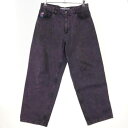 【中古】polar skaete big boy デニムパンツ L PSC-W21-BIGBOYJEANS-PURBLK パープル ポーラー スケート ビッグボーイ 10