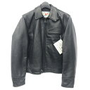 【中古】AERO LEATHERS シングルライダース 34 エアロレザー ブラック 66