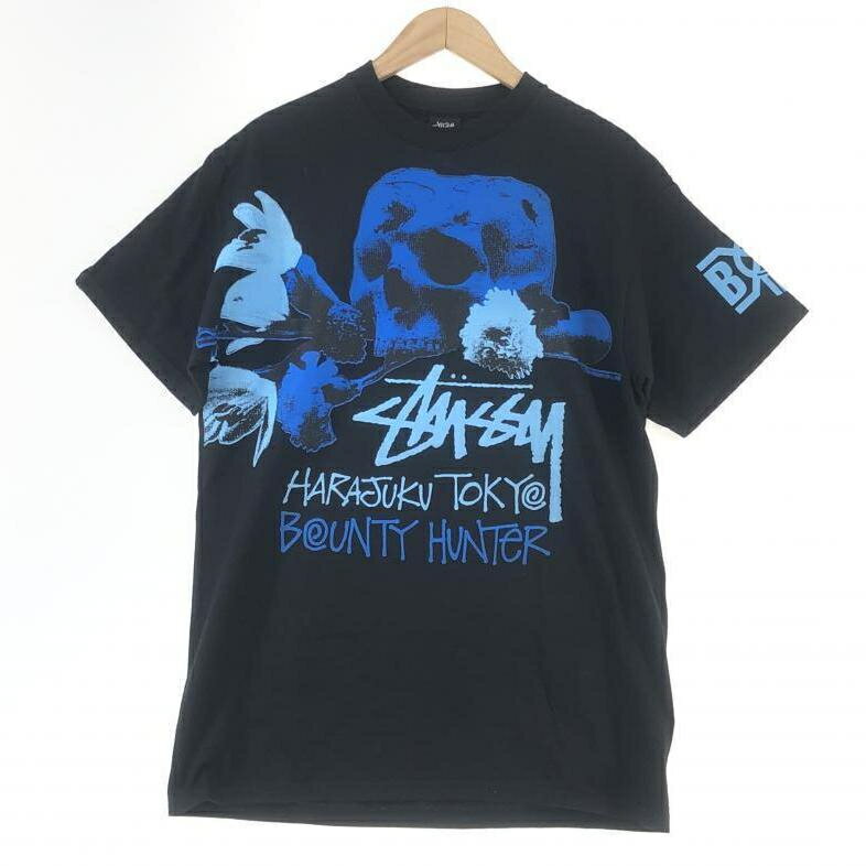 【中古】STUSSY × BOUNTY HUNTER Tシャツ M ブラック ステューシー バウンティーハンター 原宿チャプト 10周年記念 06年製 10