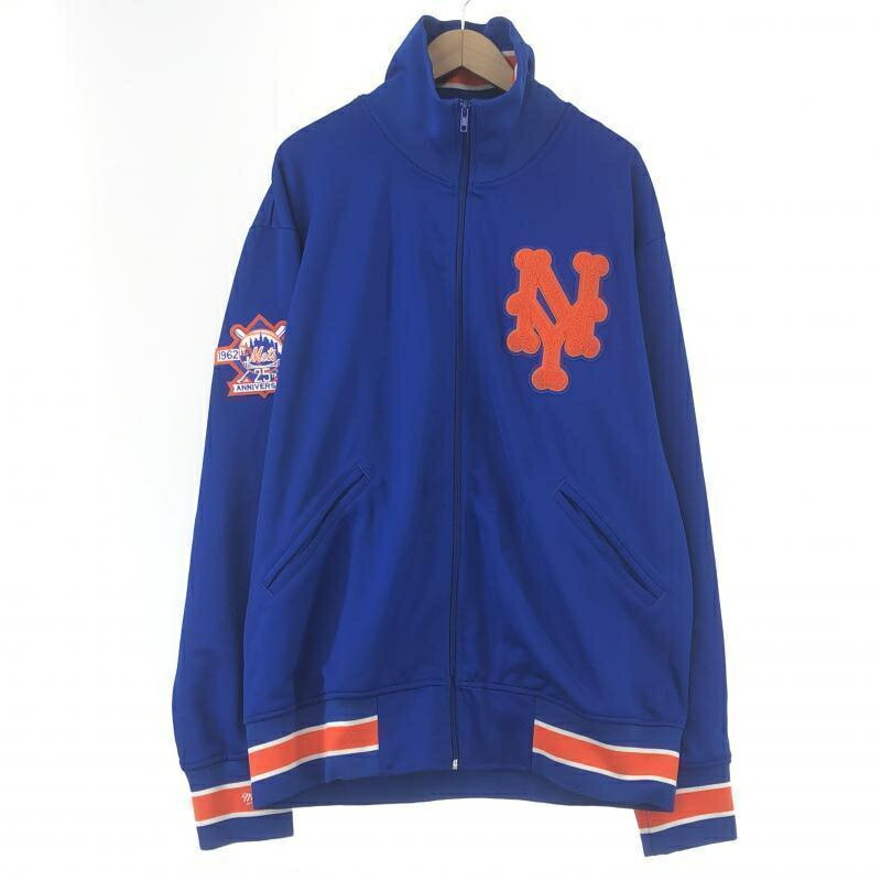 【中古】Mitchell＆ness ニューヨーク メッツ トラックジャケット ジャージ 52 2XL ブルー ミッチェル＆ネス[10]