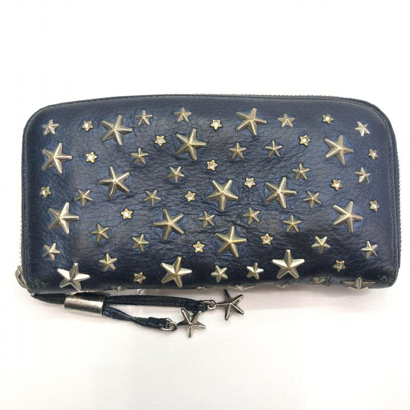 【中古】JIMMY CHOO ラウンドジップ長財布 ジミーチュウ R-C[91]
