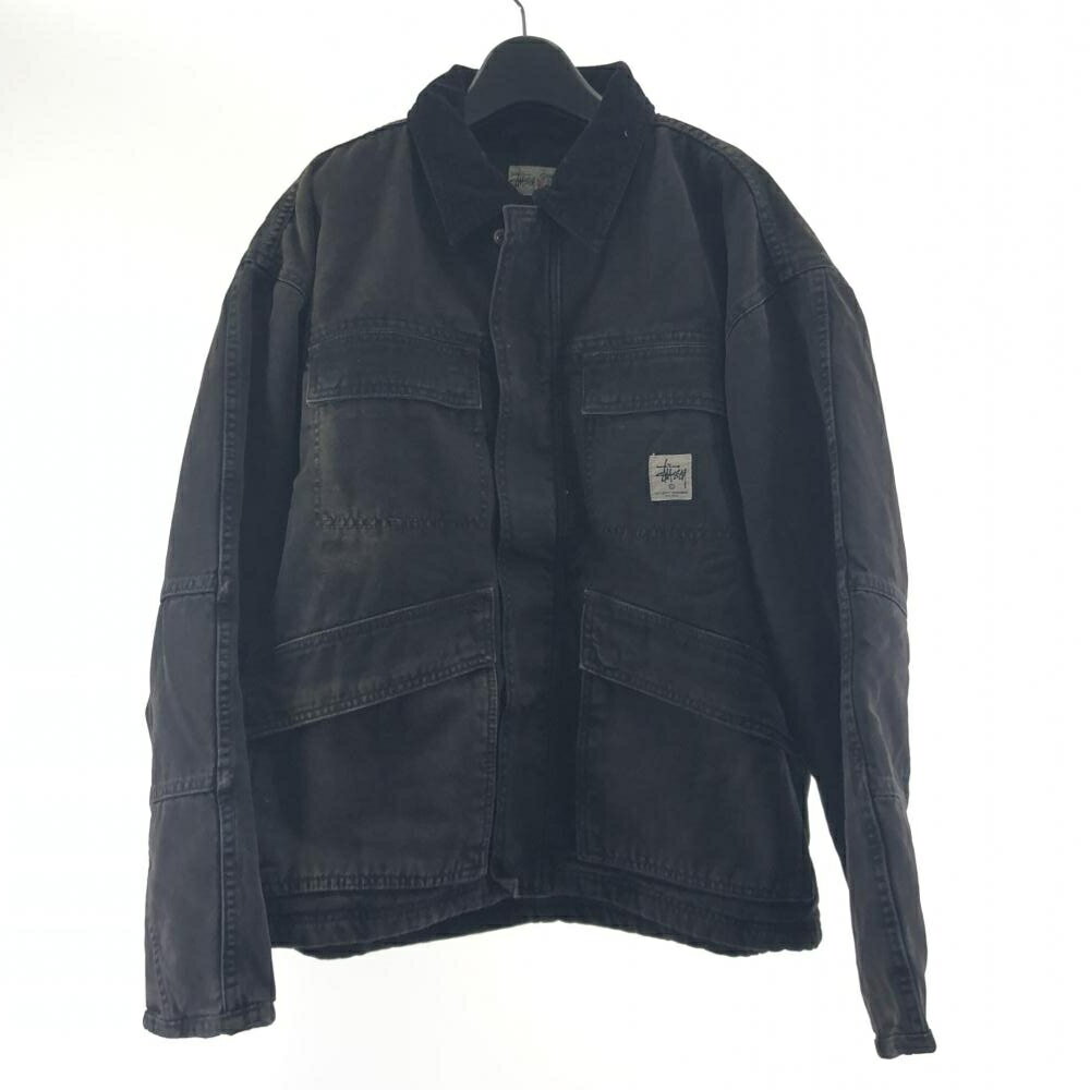 【中古】STUSSY Washed canvas shop jacketステューシ