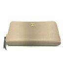 【中古】GUCCI ラウンドファスナー長財布 GGマーモン