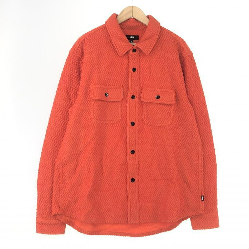 【中古】STUSSY Textured Wool CPO LS Shirt M 