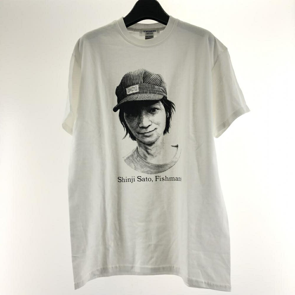 【中古】TWONESS×FISHMANS SHINJI SATO Tシャツ トゥーネス×フィッシュマンズ佐藤伸治 ホワイト 17