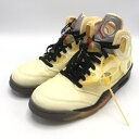 【中古】NIKE×OFF-WHITE AIR FORCE1 Mid SP LTHR White and Varsity Maize 28.0cm DR0500-101 ナイキ オフホワイト[10]